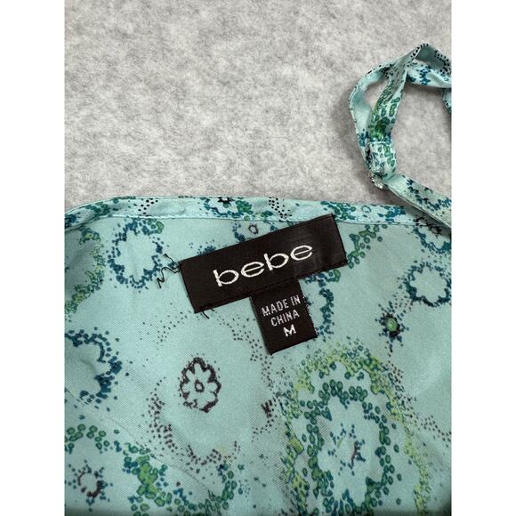 Bebe Womens Size M Y2K Silk Sequin Beaded Cami Tank Top - Picture 3 of 13